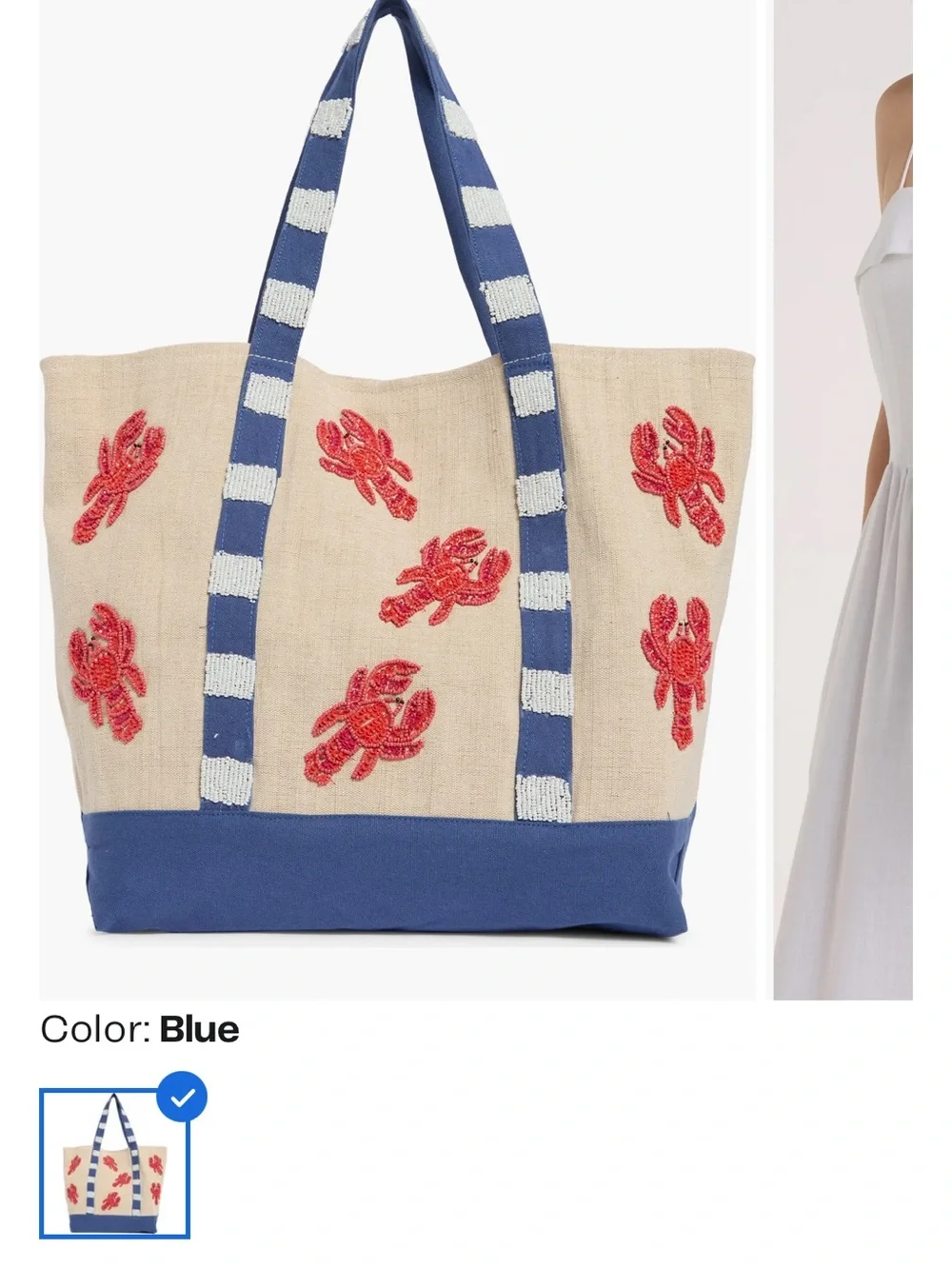 NWT SOL and MER large beaded tote bag.